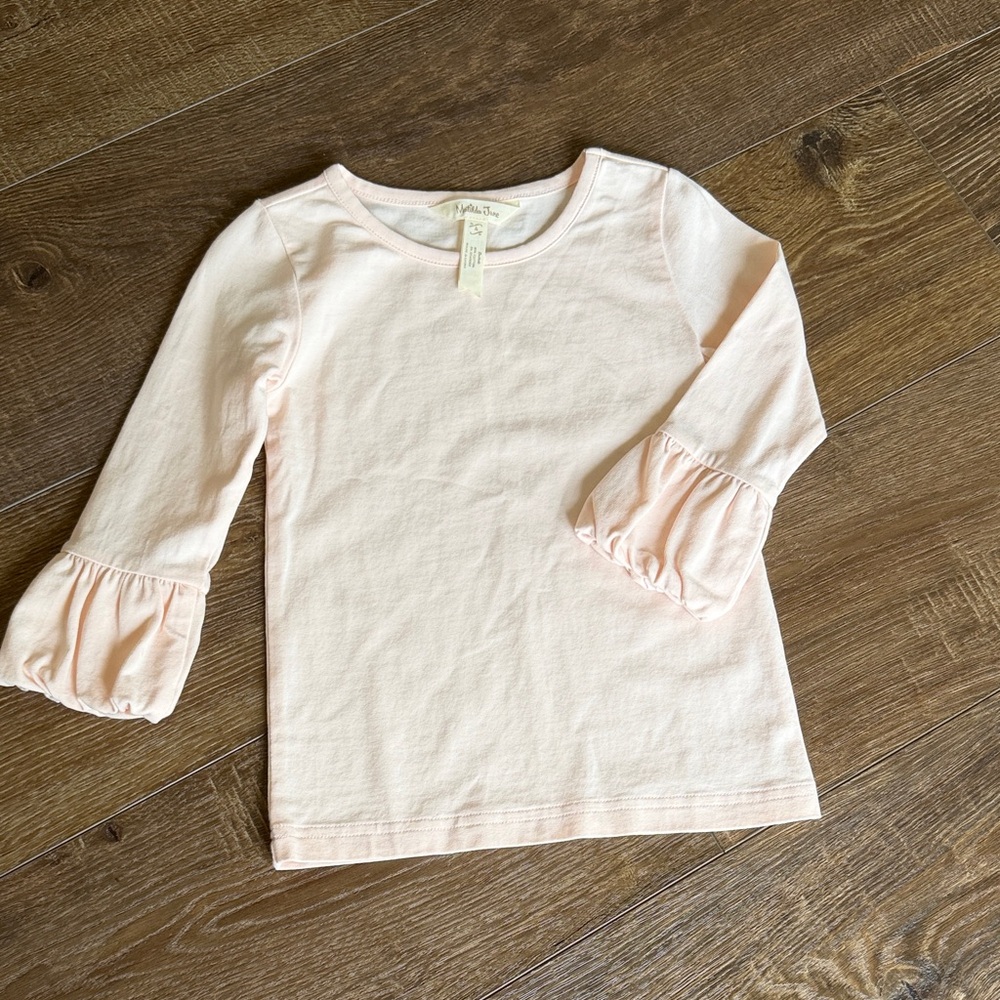 Matilda Jane Pale Pink Long Sleeve Ruffle Cuff Top